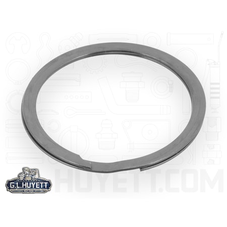 External Retaining Ring, Steel Plain Finish, 1-1/4 In Shaft Dia